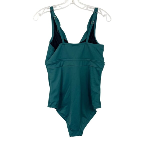NEW Coastal Blue Green Ruffle One Piece Swimsuit - Size Medium - Picture 2 of 4
